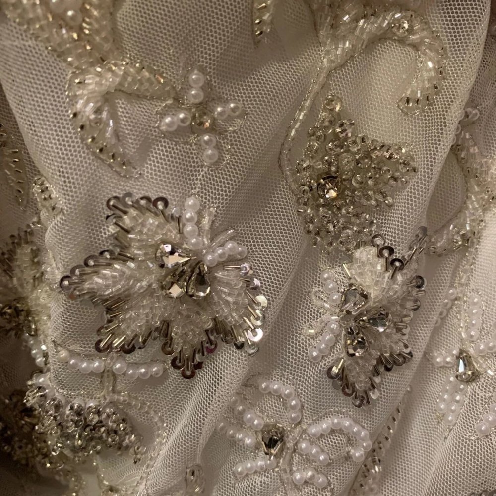 Lotus Threads NWT Wedding Dress 62234 - Never Worn, Ivory with lots of Jewels, 4 - Picture 7 of 11